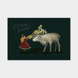 Art Touch tera X'mas Reindeer Postcard / TOUCH & FLOW