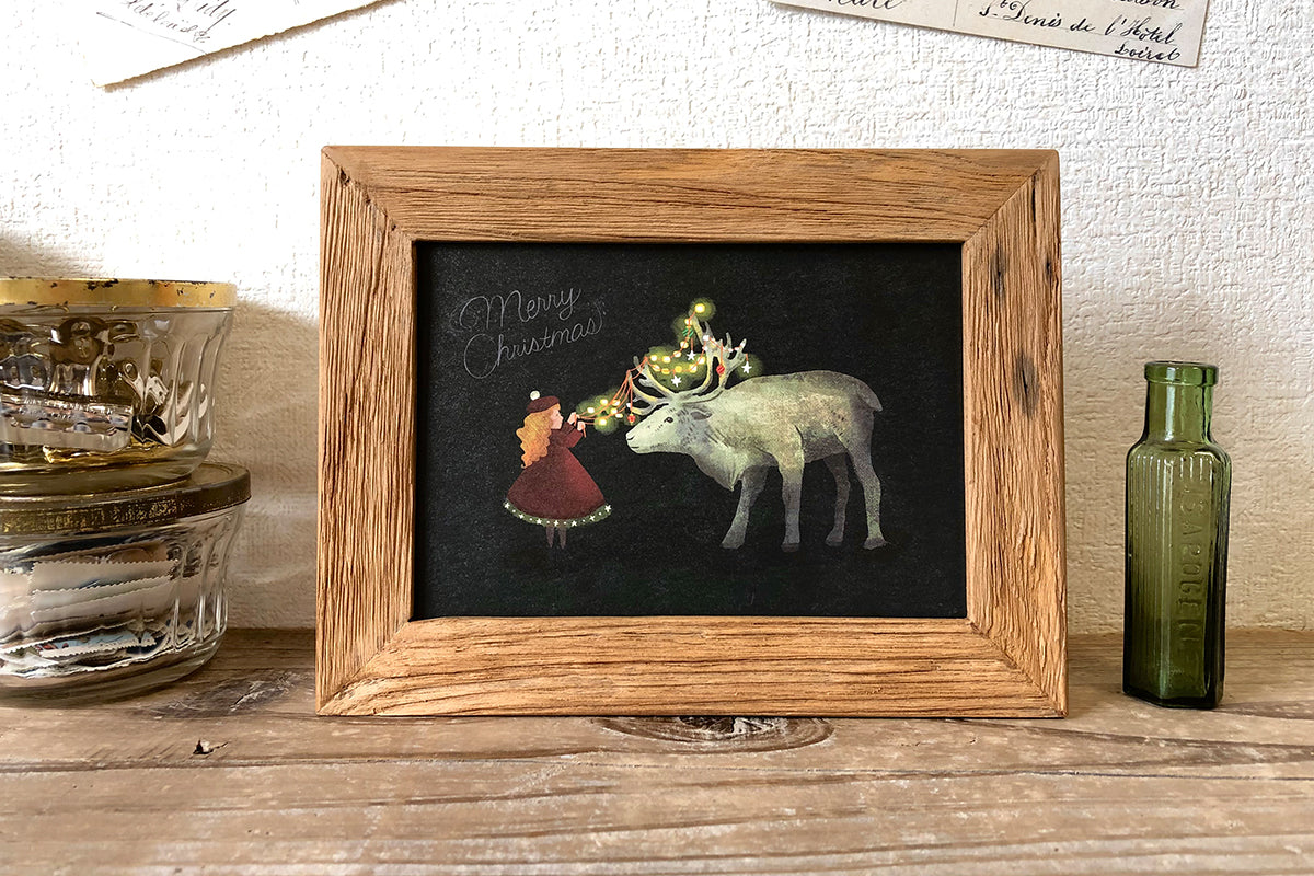 Art Touch tera X'mas Reindeer Postcard / TOUCH & FLOW