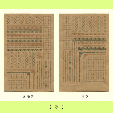 Retro Pattern Series Kraft Paper 3 Pieces / Kohunkan Kappansho - bungu