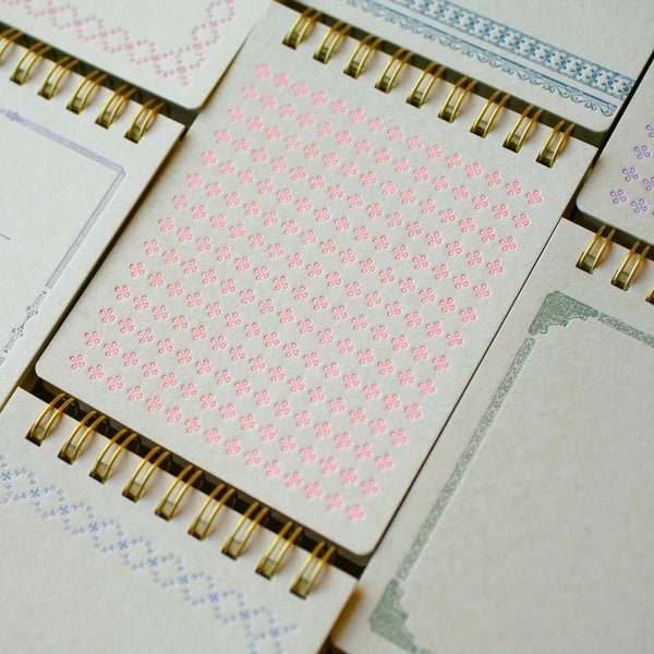 Retro Pattern Series Ring Memo Pad / Kohunkan Kappansho - bungu