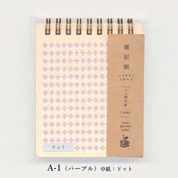 Retro Pattern Series Ring Memo Pad / Kohunkan Kappansho - bungu