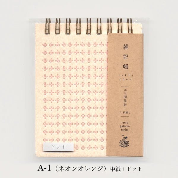 Retro Pattern Series Ring Memo Pad / Kohunkan Kappansho - bungu