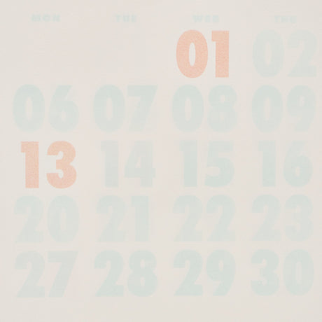 Risograph Wall Calendar 2025 / Letterpress Letters - bungu