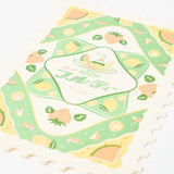 ROKKAKU x ob1toy Foil - Stamped Die - Cut Stamp Shaped Postcard / ROKKAKU - bungu