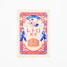 ROKKAKU x ob1toy Foil - Stamped Die - Cut Stamp Shaped Postcard / ROKKAKU - bungu