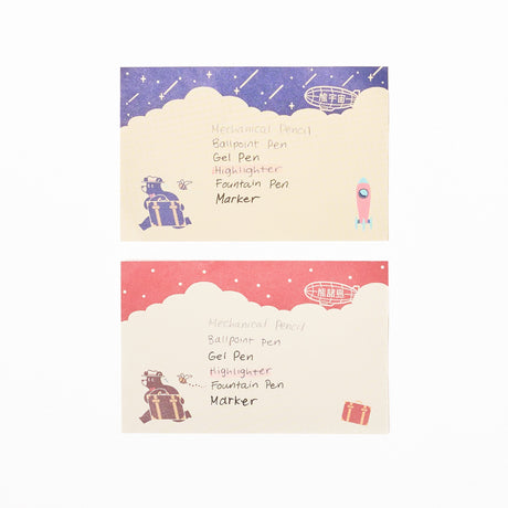 ROKKAKU x ob1toy Travel Bear Foil - Stamped Mini Letter Set / ROKKAKU - bungu