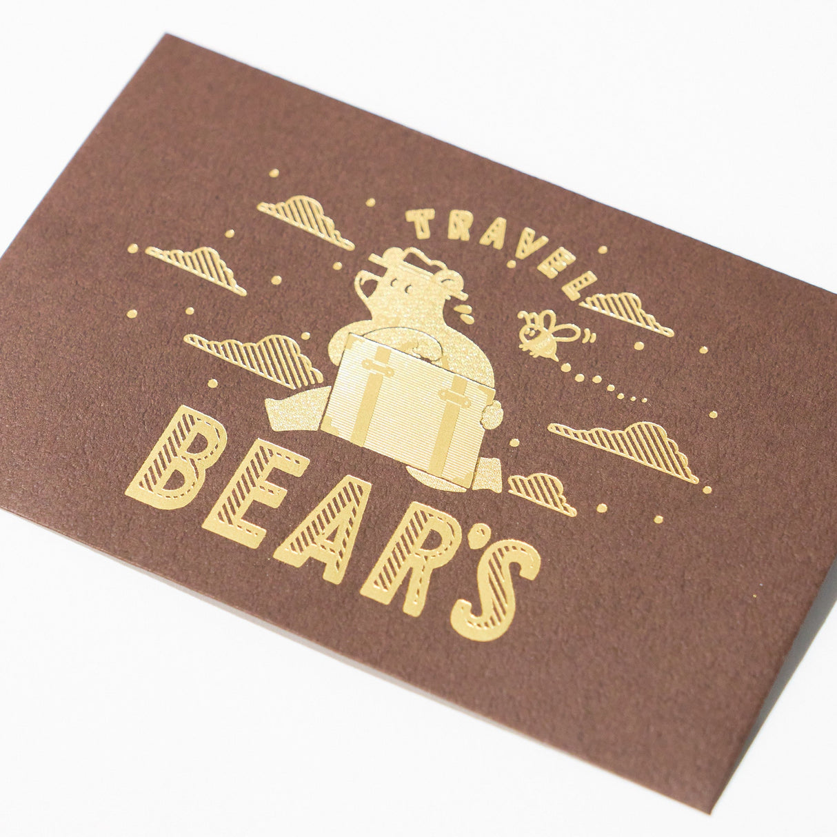 ROKKAKU x ob1toy Travel Bear Foil - Stamped Mini Letter Set / ROKKAKU - bungu