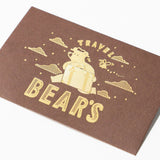 ROKKAKU x ob1toy Travel Bear Foil - Stamped Mini Letter Set / ROKKAKU - bungu