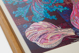[Limited] Art Touch Yuko Kurihara A4 Art Poster with Teak Frame / TOUCH & FLOW
