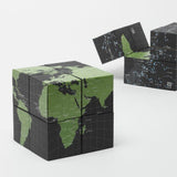 Rotating Paper Cube Globe Assembling Kit / Marumo Printing Stationery - bungu