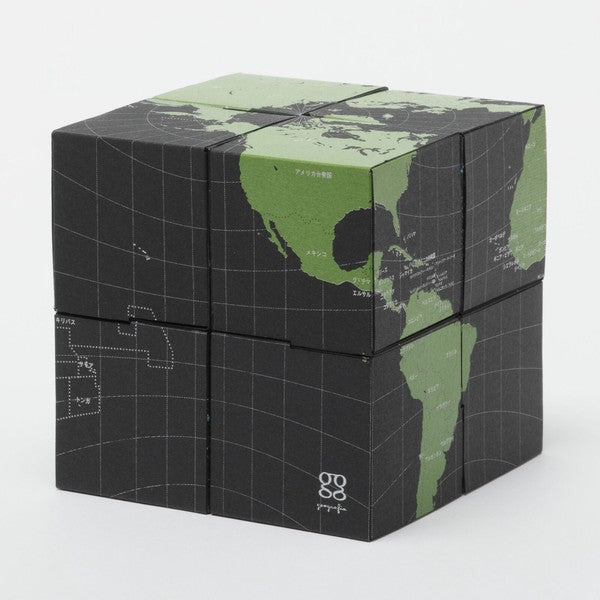 Rotating Paper Cube Globe Assembling Kit / Marumo Printing Stationery - bungu