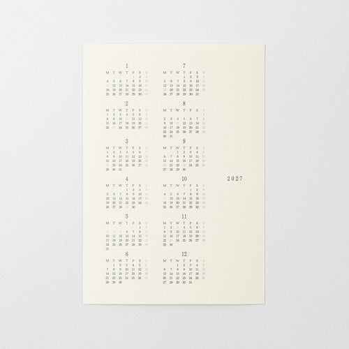 MD Diary Sticker 2027 Monthly Block / MD PRODUCT
