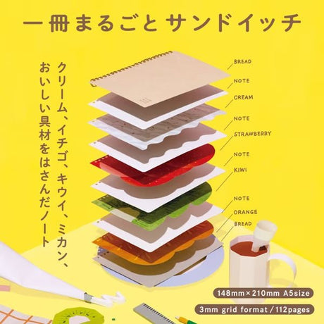 SANDWICH NOTE A5 Size Notebook / Iroha - bungu