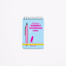 Scribble Notebook B7 Colored Paper with Mini Ballpoint Pen / ANTERIQUE - bungu