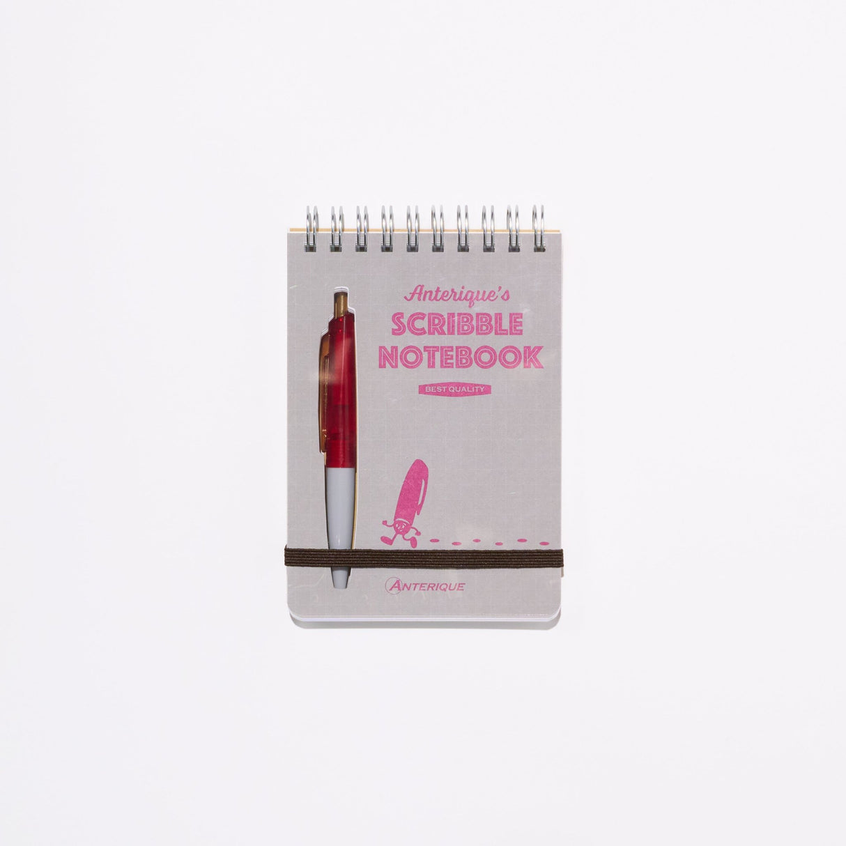 Scribble Notebook B7 White Premium Paper with Mini Ballpoint Pen / ANTERIQUE - bungu