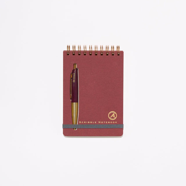 Scribble Notebook First Class B7 with Brass Mini Ballpoint Pen / ANTERIQUE - bungu