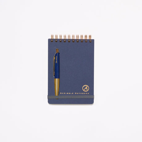 Scribble Notebook First Class B7 with Brass Mini Ballpoint Pen / ANTERIQUE - bungu