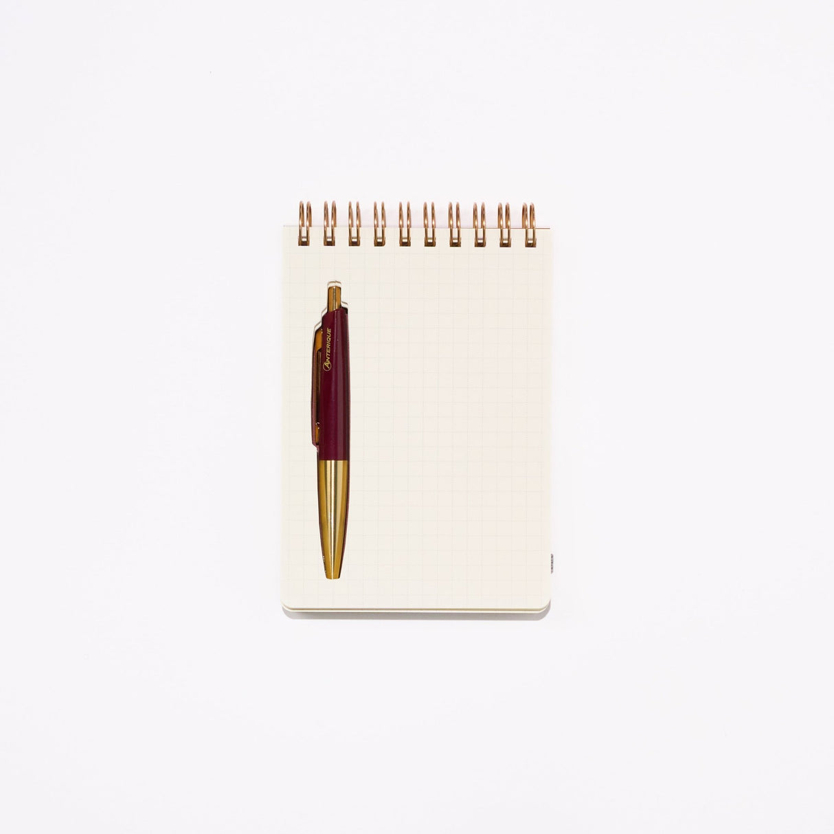 Scribble Notebook First Class B7 with Brass Mini Ballpoint Pen / ANTERIQUE - bungu