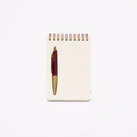 Scribble Notebook First Class B7 with Brass Mini Ballpoint Pen / ANTERIQUE - bungu