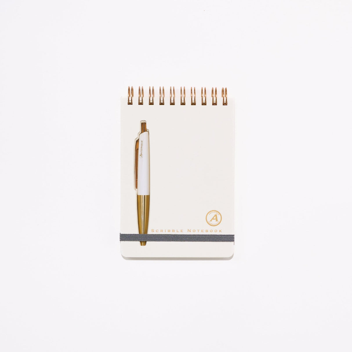 Scribble Notebook First Class B7 with Brass Mini Ballpoint Pen / ANTERIQUE - bungu