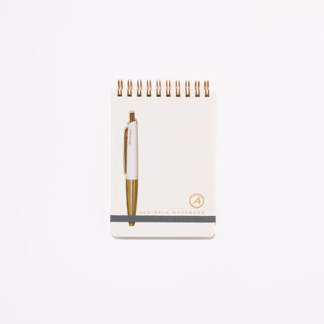 Scribble Notebook First Class B7 with Brass Mini Ballpoint Pen / ANTERIQUE - bungu
