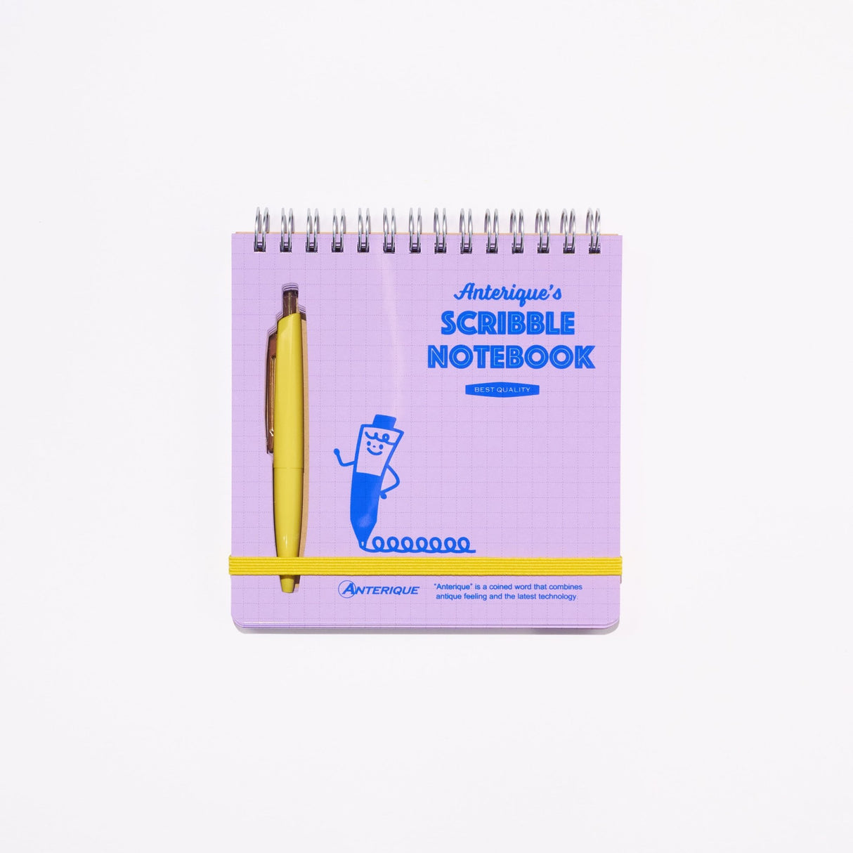 Scribble Notebook Square Colored Paper with Mini Pen / ANTERIQUE - bungu