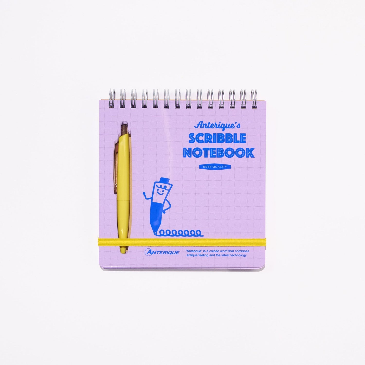 Scribble Notebook Square Colored Paper with Mini Pen / ANTERIQUE - bungu