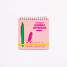 Scribble Notebook Square Colored Paper with Mini Pen / ANTERIQUE - bungu