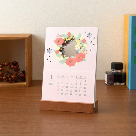 Seasonal Flowers Peek - a - Boo Calendar 2026 / MIDORI DESIGNPHIL - bungu