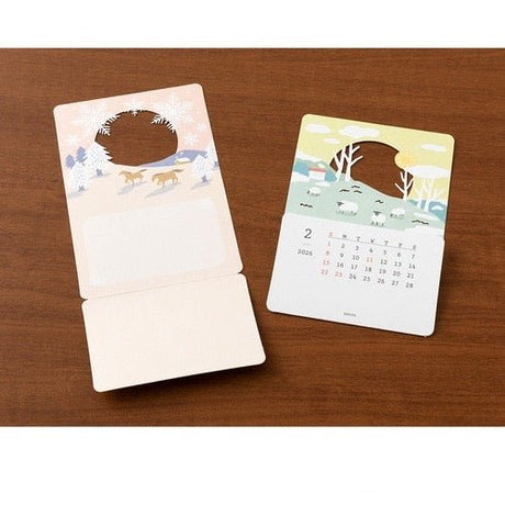 Seasonal Landscapes Peek - a - Boo Calendar 2026 / MIDORI DESIGNPHIL - bungu