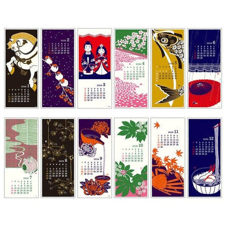 Seasonal Scenery Echizen Washi Paper Calendar 2026 / Midori DESIGNPHIL - bungu
