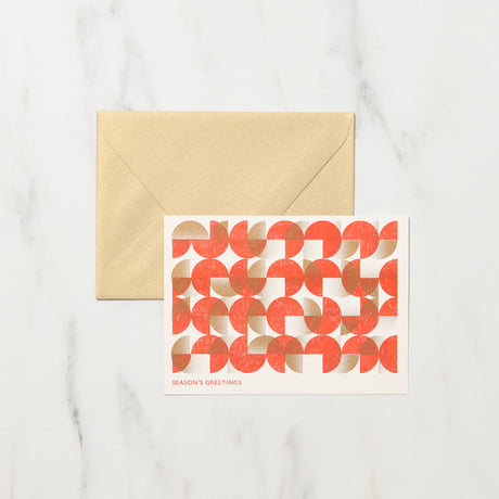 Season's Greetings Christmas Card / Letterpress Letters - bungu