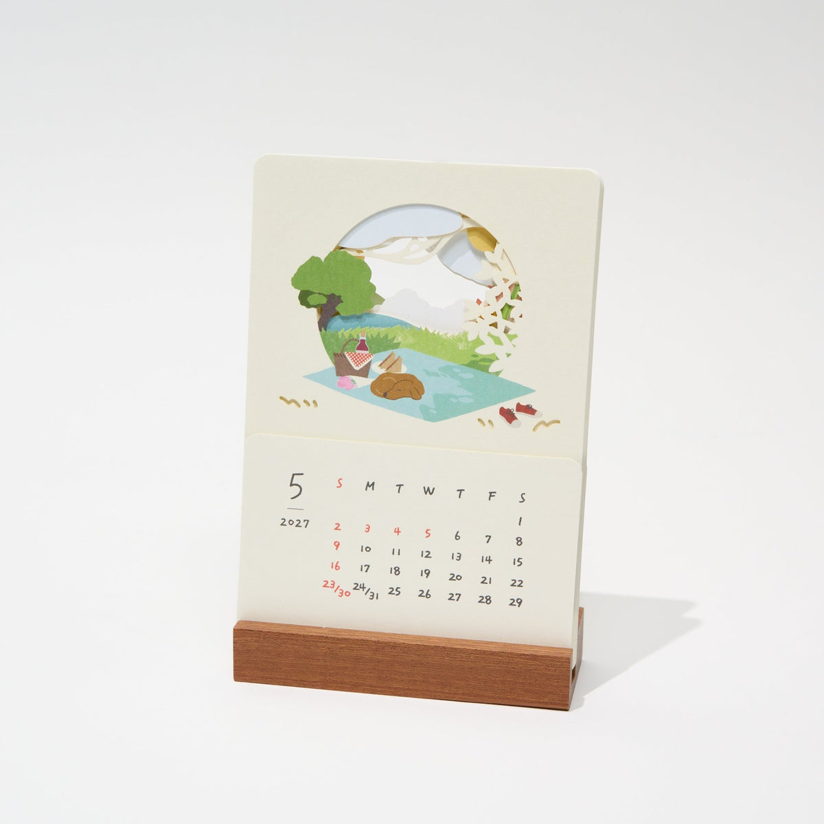 Seasons Peeping Desk Calendar 2027 / MIDORI - bungu