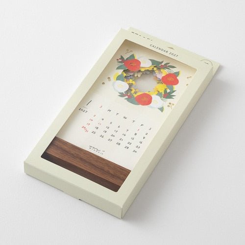 Seasons Peeping Desk Calendar 2027 / MIDORI - bungu