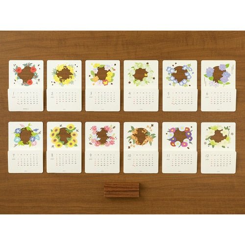 Seasons Peeping Desk Calendar 2027 / MIDORI - bungu