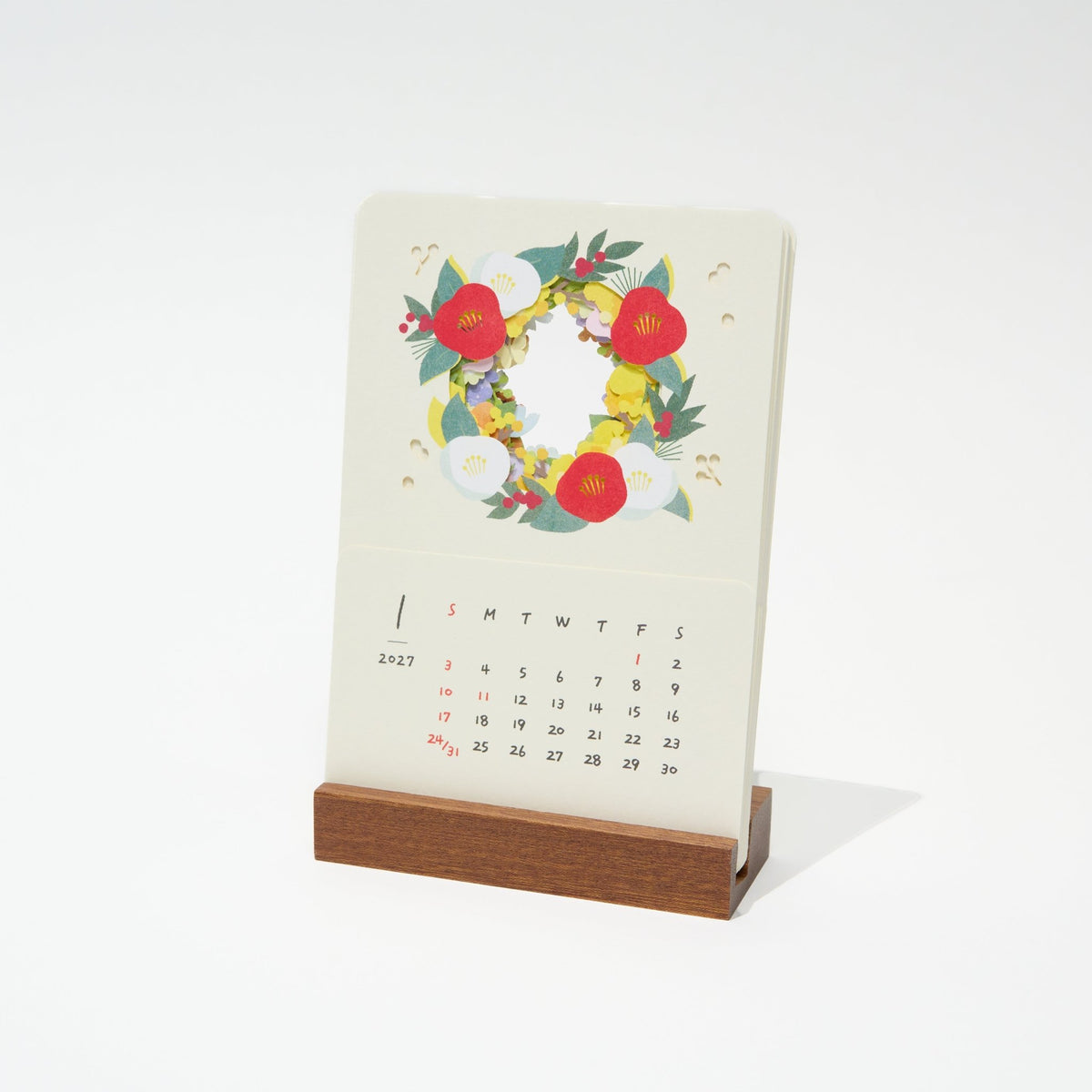 Seasons Peeping Desk Calendar 2027 / MIDORI - bungu