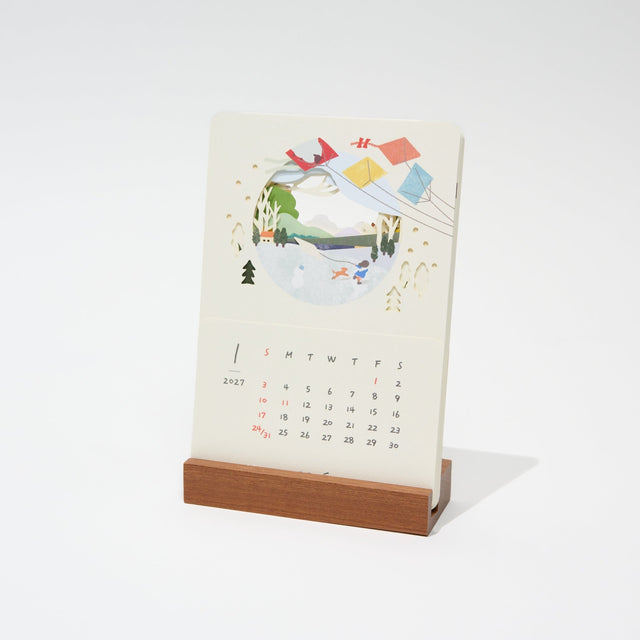 Seasons Peeping Desk Calendar 2027 / MIDORI - bungu