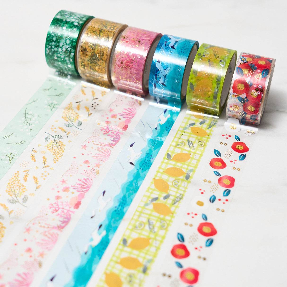 "Seasons" Series 20mm Clear Foil Masking Tape / SAIEN - bungu