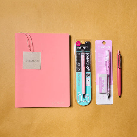 Septcouleur Pink Stationery Set - bungu