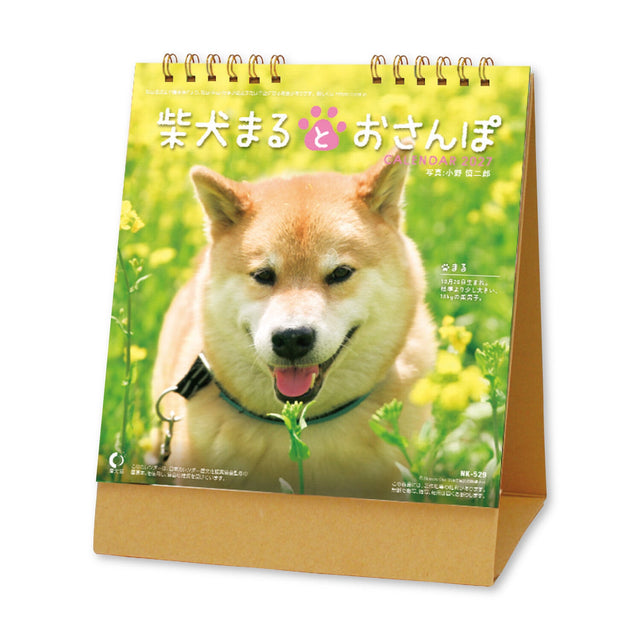 Shiba Inu Maru and a Walk Desk Calendar 2027 / Shin Nihon Calendar - bungu