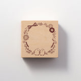 Shimaenaga Irodori Wooden Rubber Stamp Wreath / BEVERLY - bungu