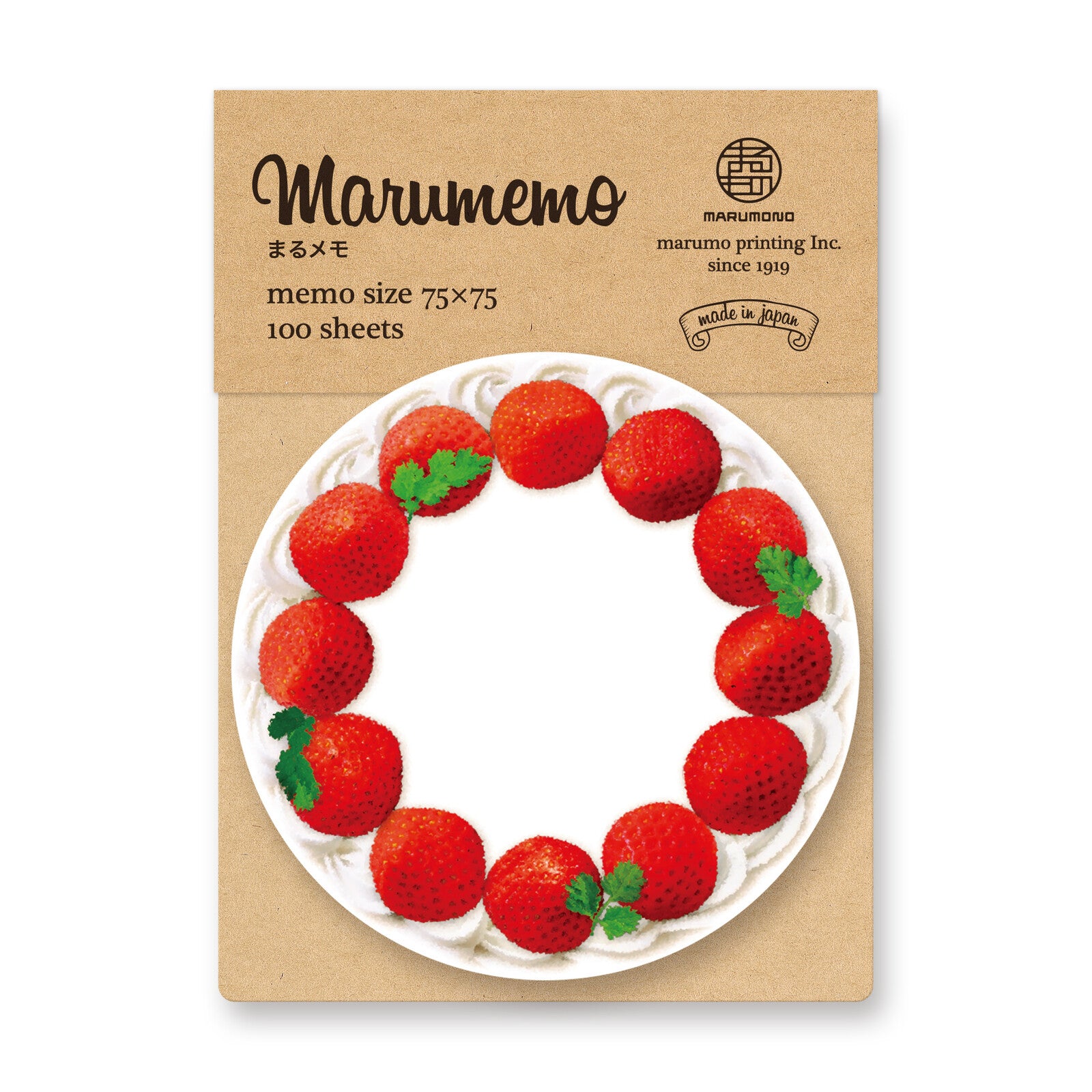 果物 memomemo Marumemo Sweets Round Memo Pad / Marumo Printing – bungu