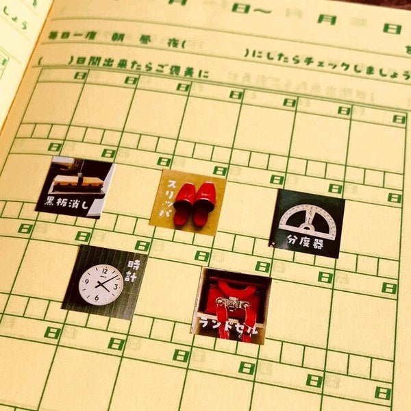 Showa Retro Mini Square Stickers / Kinokosya - bungu