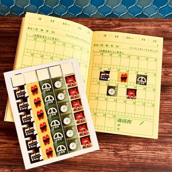 Showa Retro Mini Square Stickers / Kinokosya - bungu