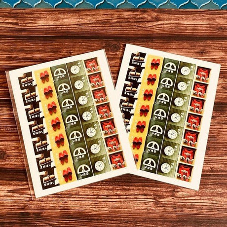 Showa Retro Mini Square Stickers / Kinokosya - bungu