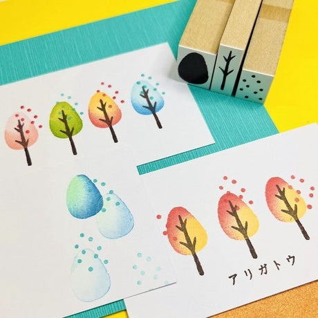 Small Forest Wood Stamp Set / Morita Inbou - bungu