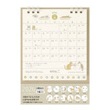 Small Ring Desk Calendar 2026 / MIDORI - bungu