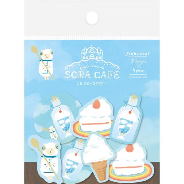 SORA CAFE Flake Seal Stickers / Furukawa Shiko - bungu