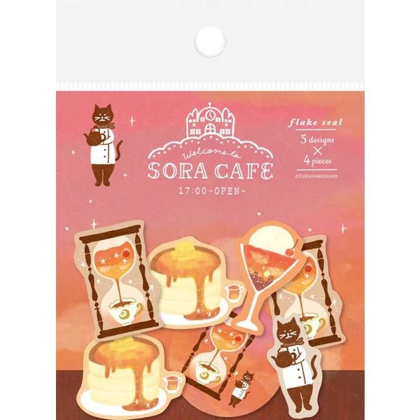 SORA CAFE Flake Seal Stickers / Furukawa Shiko - bungu