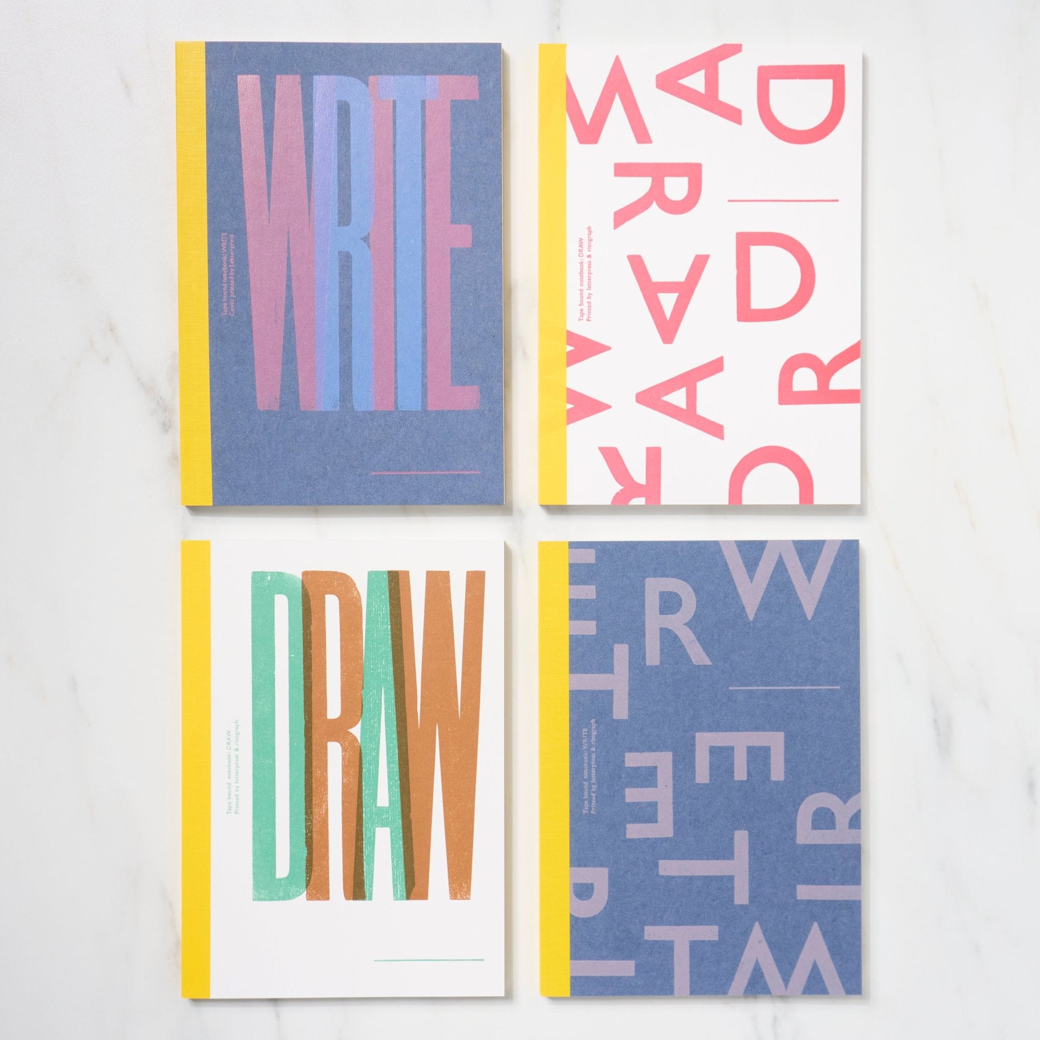 Spine-Wrapped Notebook A5 / Letterpress Letters – bungu